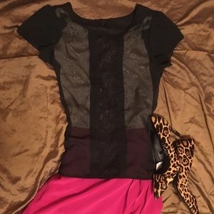 ❤️ Sheer Lace Ruffle Blouse